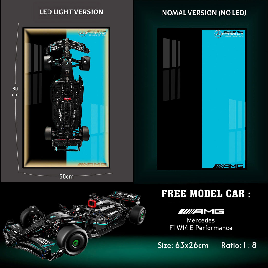 Display Frame for LEGO Mercedes F1 W14